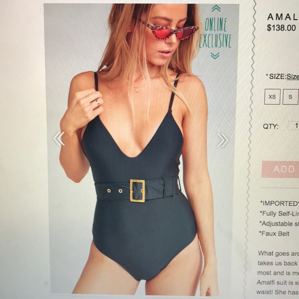 Show Me Your MuMu Amalfi Belted One Piece